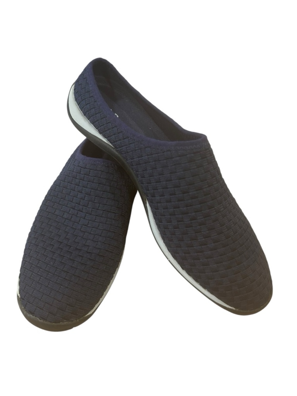 L.L. Bean BeanSport Woven Mule Slides Navy blue womens size 9.5M Comfort Slip On - Picture 2 of 12